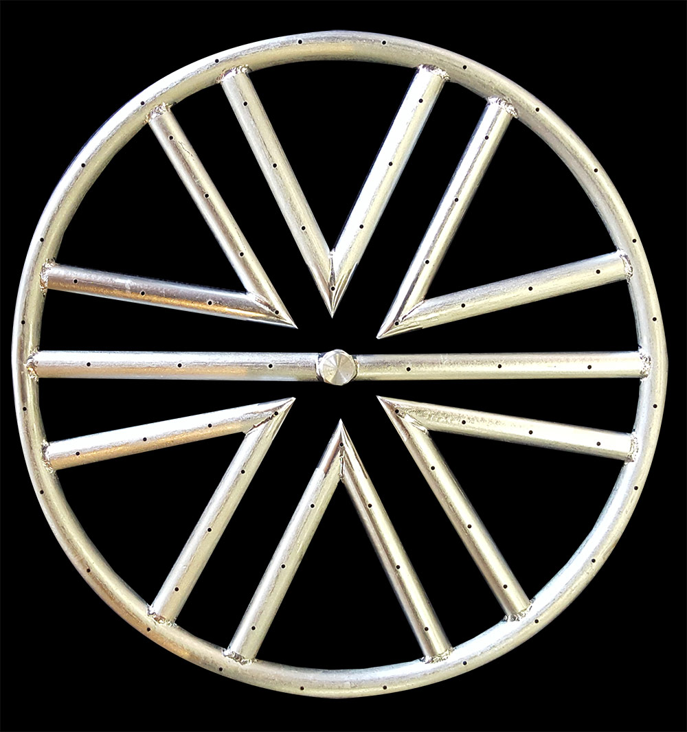 Stainless Steel Round Fire Pit Rings Diamond Fire Glass