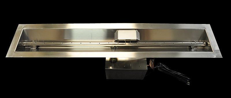 Complete Drop In Remote Control Stainless Steel Trough Burner - 24"