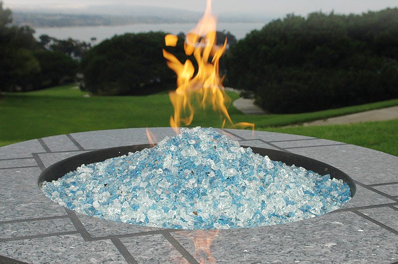 Diamond Fire Blue Pearl Granite Fire Pit Tables