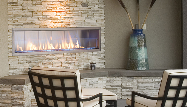 BARCELONA LIGHTS Outdoor Fireplace - Vent-Free System