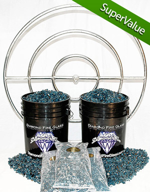 150 LB Fire Pit Glass Kit 