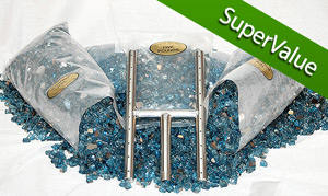 Fireplace Glass Kit with 12 Inch H-burner