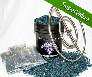 90 LB Fire Pit Glass Kit 