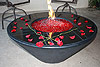 Fluted "Zen" Black Granite Fire Pit