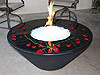 Fluted "Zen" Black Granite Fire Pit