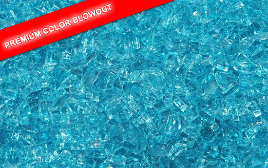 Bahama Blue Fireplace Glass Crystals