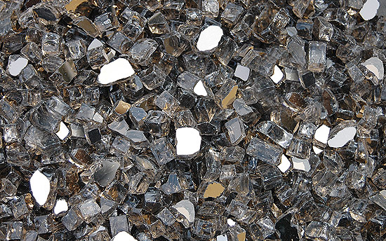 Bronze Reflective Fireplace Glass Crystals