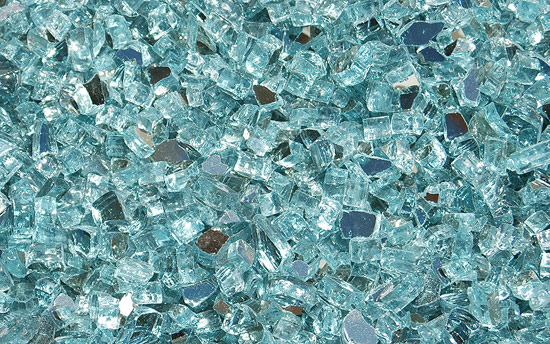 Caribbean Teal Reflective Fireplace Glass Crystals