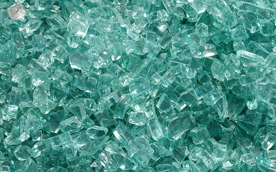 Emerald Green Fireplace Glass Crystals