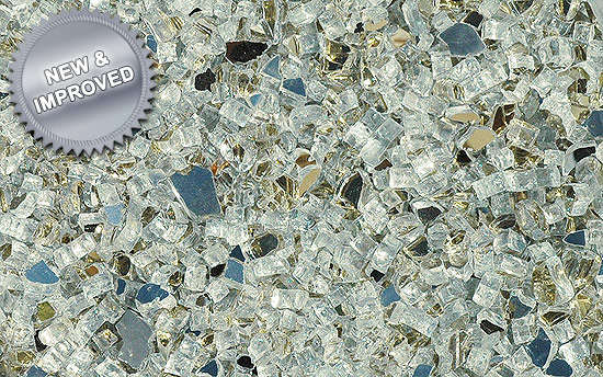 Platinum Fireplace Glass Crystals