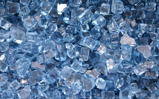 Sapphire Blue Fireplace Glass Crystals