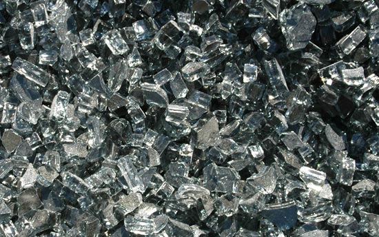 Smoke Gray Fireplace Glass Crystals