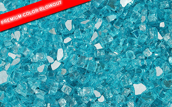 Bahama Blue Reflective Fireplace Glass Crystals