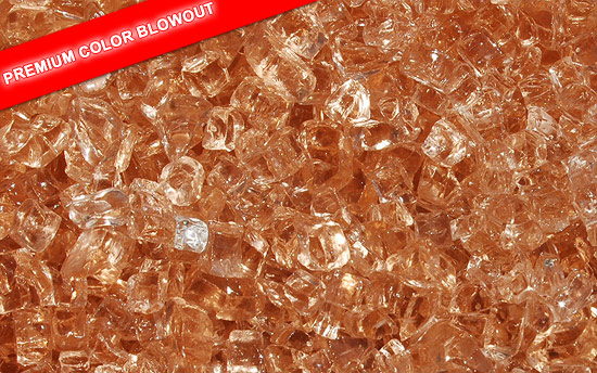 Georgia Peach Fireplace Glass Crystals