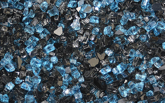 Royal Black Ice Premixed Fireplace Glass Crystals
