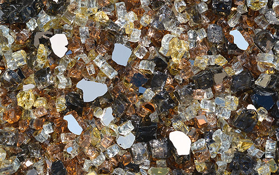 Gold Mine Premixed Fireplace Glass Crystals