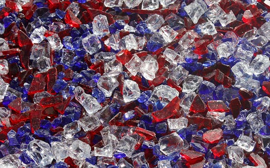 Independance Day Premixed Fireplace Glass Crystals