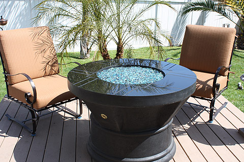 Black Granite XL Fire Table