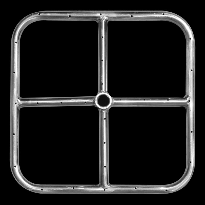 12 and 18 inch Stainless Steel Square Firepit Ring