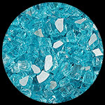 Bahama Blue Reflective Crystal Diamond Fireplace Glass