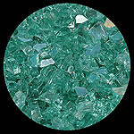 Blue Green Diamond Fireplace Glass
