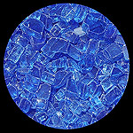 Electric Blue Diamond Fireplace Glass