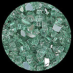 Forest Green Reflective Diamond Fireplace Glass