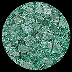 Green Nugget Diamond Fireplace Glass