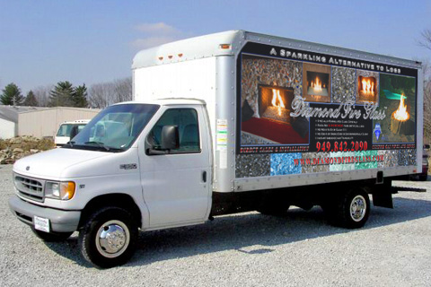 Fireplace Glass Truck