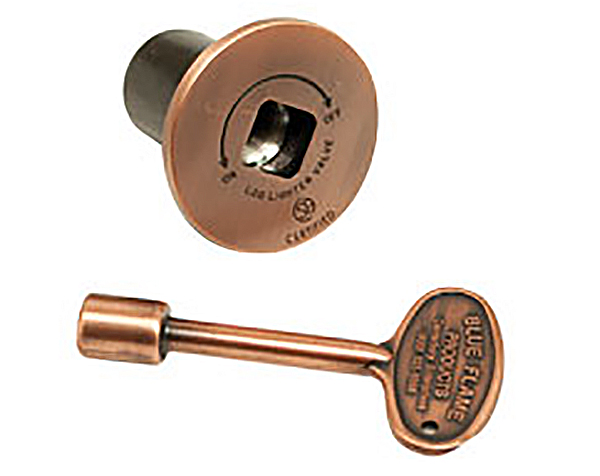 Universal Decor Flange and Key Kit for Gas Valves (Valve Not Included) - Antique Copper Finish