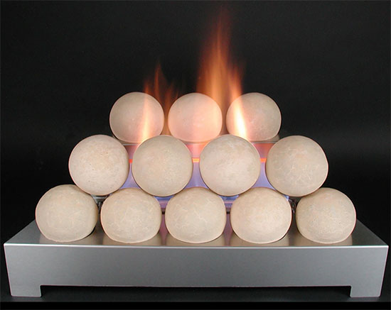 AFB24 - 12 Piece Vent Free Ceramic Fire Balls - 4" Diameter Balls