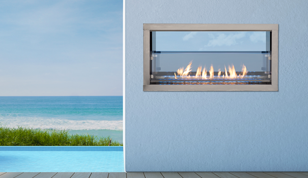 Barcelona Lights Outdoor Fireplace - Vent-Free System