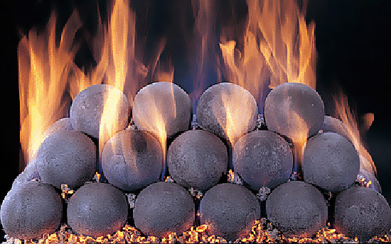 Uniform 3 Lava Rock for Fire Pits Ceramic Spheres for Outdoor and Indoor Use Propane & Gas Fire Pits and Fireplace Ceramic Fire Balls