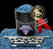 Diamond Series Fireplace Kit with 
Bali Blue Nugget
