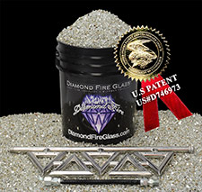 Diamond Series Fireplace Kit with 
Platinum Reflective Crystal