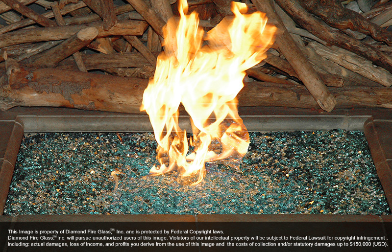 Venetian Gold Diamond Fire Glass