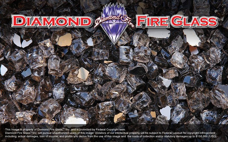 Bronze Reflective Nugget Diamond Fire Glass