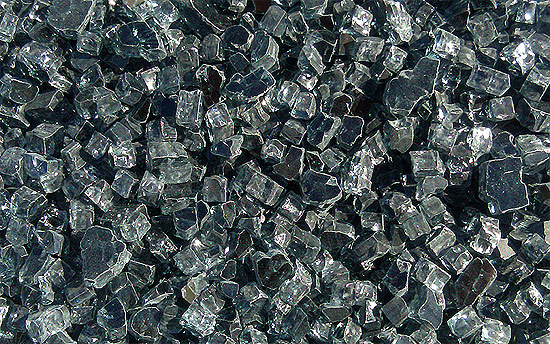 Graphite Gray Fireplace Glass Crystals