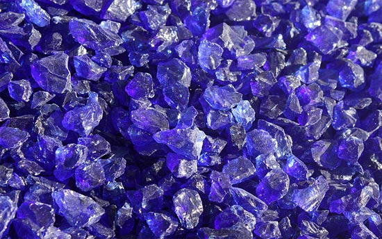 Indigo Fireplace Glass Crystals