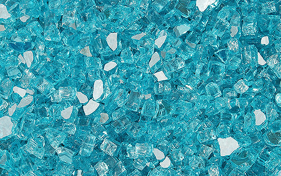 Bahama Blue Reflective Fireplace Glass Crystals