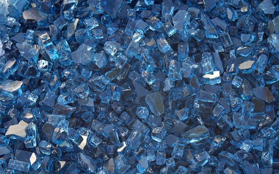 Cobalt Blue Fireplace Glass Crystals