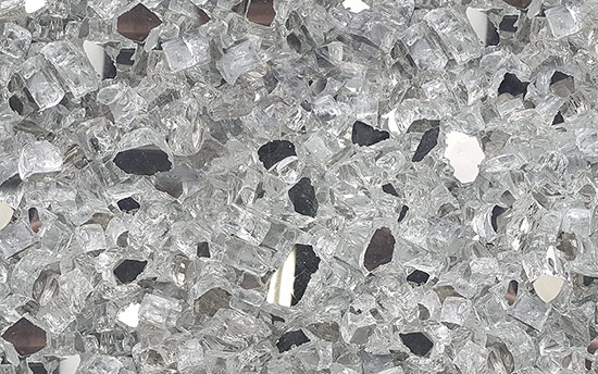 Denali Peak - Silver Reflective Crystal mixed with Silver Reflective Nugget