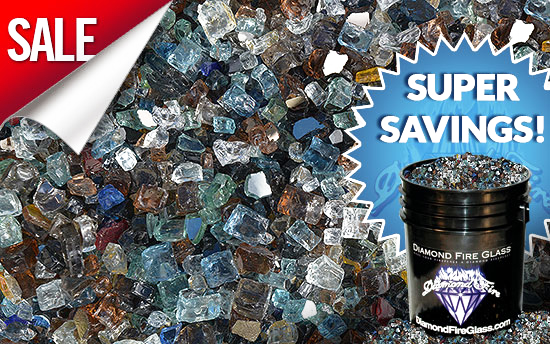 Diamond Ice Premixed Fireplace Glass Crystals