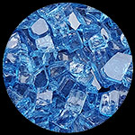 Bali Blue Nugget Diamond Fireplace Glass