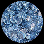 Bali Blue Diamond Fireplace Glass