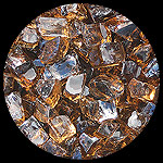 Copper Nugget Diamond Fire Pit Glass Fireplace Glass